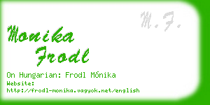 monika frodl business card